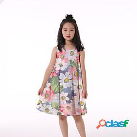 Kids Little Girls Dress Graphic Casual Daily T Shirt Dress