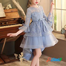 Kids Little Girls Dress Jacquard Party Birthday Embroidered