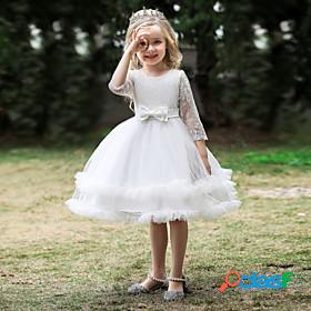 Kids Little Girls' Dress Plain Party Birthday Tulle Dress