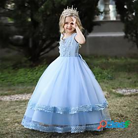 Kids Little Girls Dress Plain Special Occasion Birthday