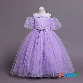 Kids Little Girls Dress Plain Special Occasion Performance