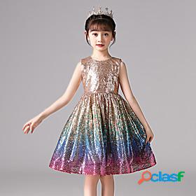 Kids Little Girls Dress Sequin Birthday Party Festival