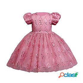 Kids Little Girls' Dress Sequin Party Special Occasion Mesh