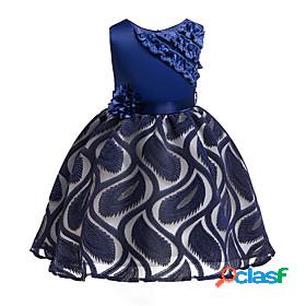 Kids Little Girls Dress Solid Colored Casual Daily A Line