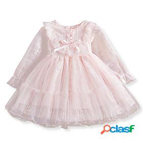 Kids Little Girls Dress Solid Colored Party Birthday Tulle