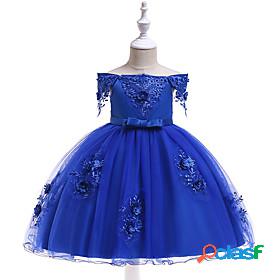 Kids Little Girls' Dress Solid Colored Party Holiday Red