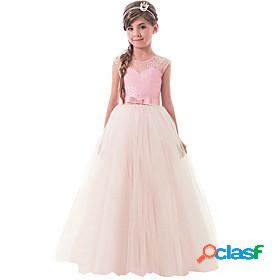 Kids Little Girls Dress Solid Colored Party Holiday White