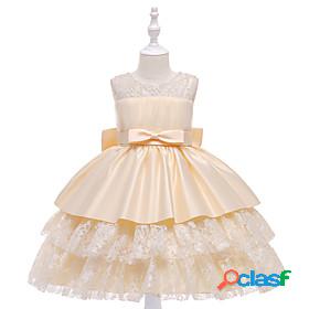 Kids Little Girls Dress Solid Colored Party Special Occasion