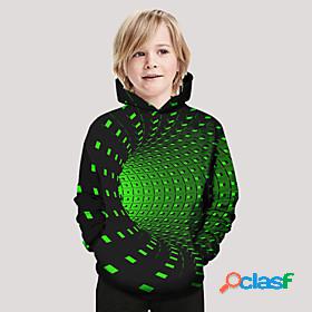 Kids Toddler Boys Hoodie Long Sleeve 3D Print Geometric