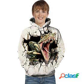 Kids Toddler Boys Hoodie Long Sleeve White 3D Print