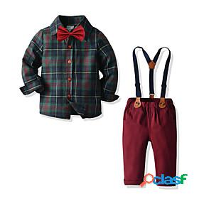 Kids Toddler Boys Shirt Pants Clothing Set Thanksgiving Long