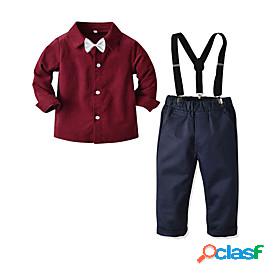 Kids Toddler Boys Suit Blazer FormalSet Clothing Set Long