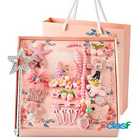 Kids / Toddler Girls Hair Accessories 1# Pink 28-piece set