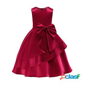 Kids Toddler Little Dress Girls Solid Colored Party Holiday