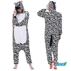 Kigurumi Pajamas Adults Animal Zebra Onesie Pajamas Polar
