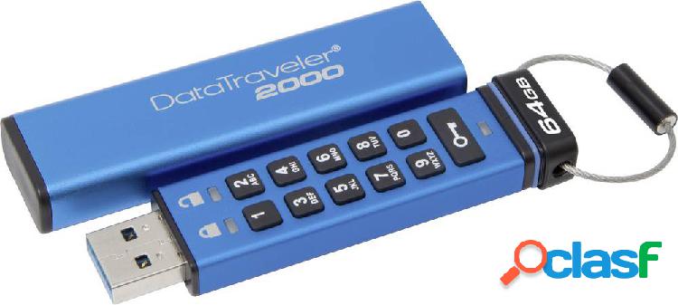 Kingston DataTraveler® 2000 Chiavetta USB 64 GB Blu