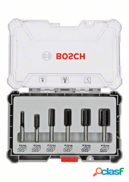 Kit fresa per scanalature, manico da 6 mm, 6 pezzi Bosch