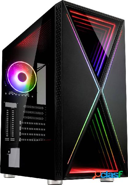 Kolink VOID X Midi-Tower PC Case da gioco, Contenitore Nero