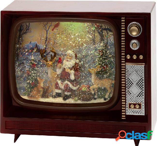 Konstsmide 4383-000 Televisione con Babbo Natale e animali