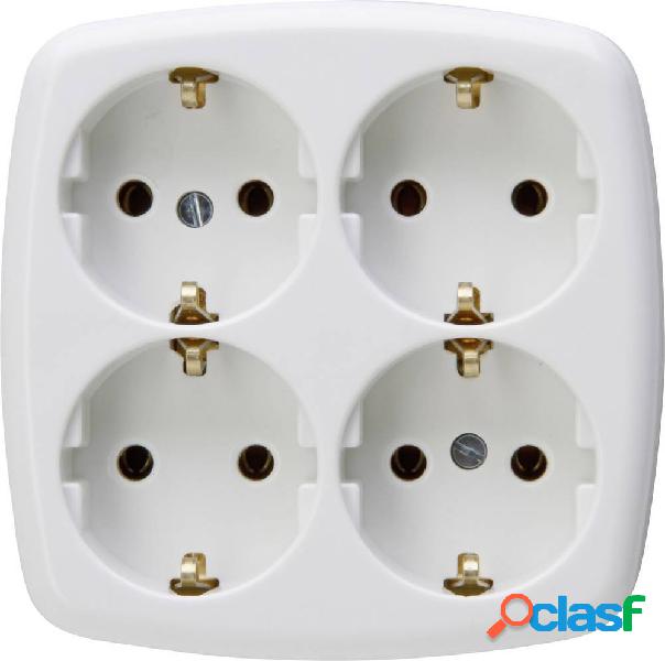 Kopp 121001009 Multipresa senza interruttore 4 vie Bianco