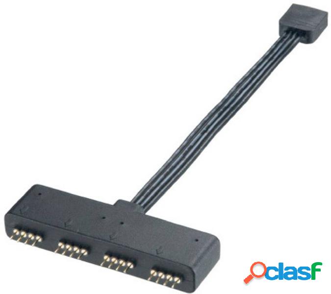 LED-PC-cavo splitter [1x Spina LED RGB - 4x Presa LED