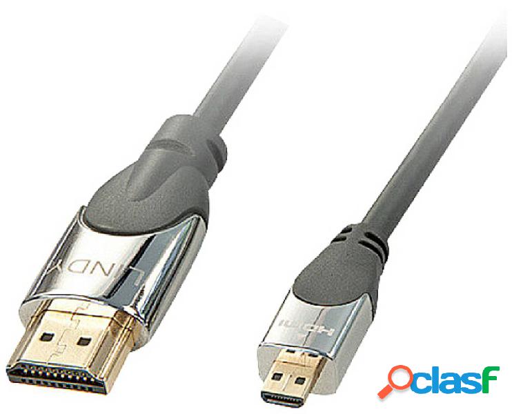 LINDY HDMI Cavo Spina HDMI-A, Spina HDMI Micro-D 1.00 m