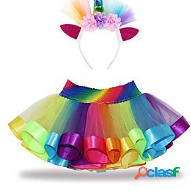 Layered ballet tulle rainbow ballet tutu, suitable for