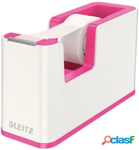 Leitz Dispenser per nastro adesivo WOW 5364 Bianco, Rosa
