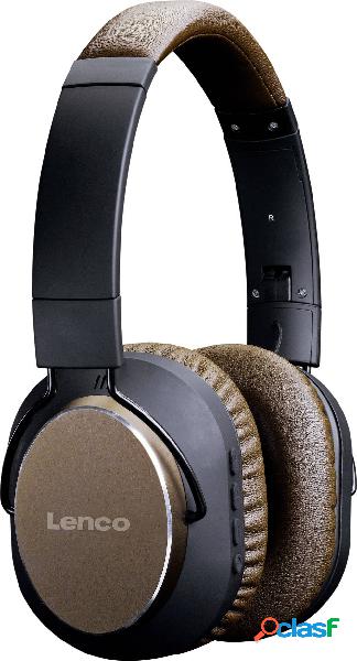 Lenco HPB-730BN HiFi Cuffie Over Ear Bluetooth Nero-marrone