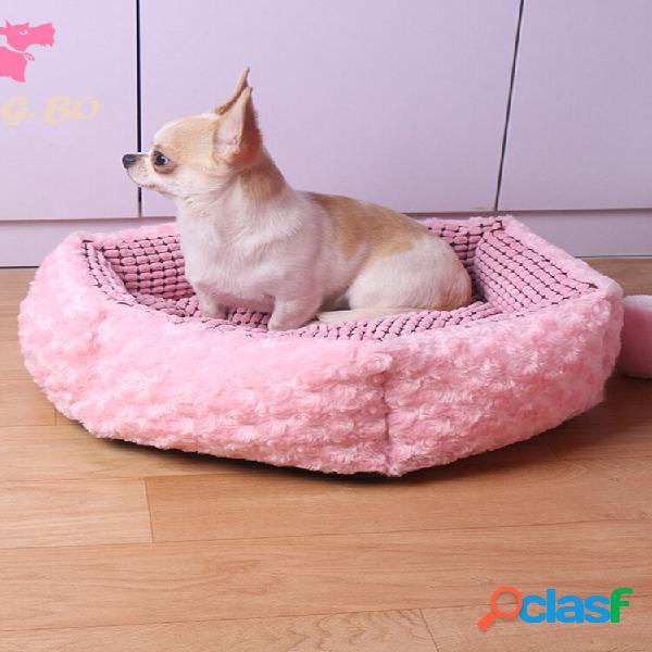 Letto in velluto rosa per animali domestici Letto per cani