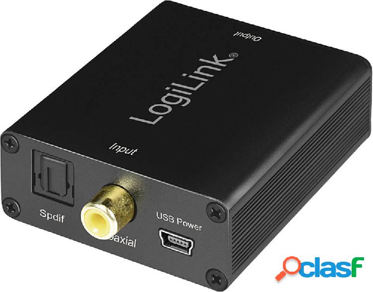 LogiLink CA0101 Toslink / RCA / Jack Audio Adattatore Nero