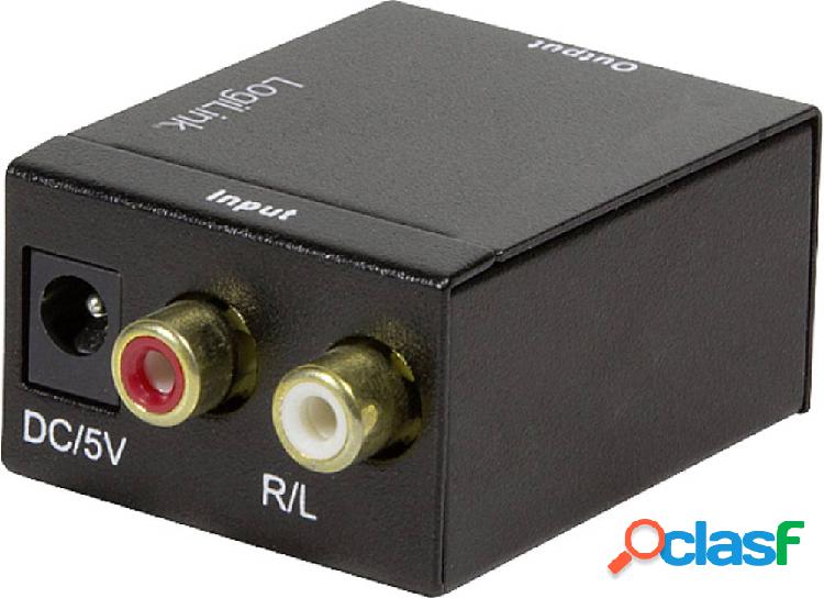 LogiLink CA0102 Toslink / RCA Audio Adattatore Nero