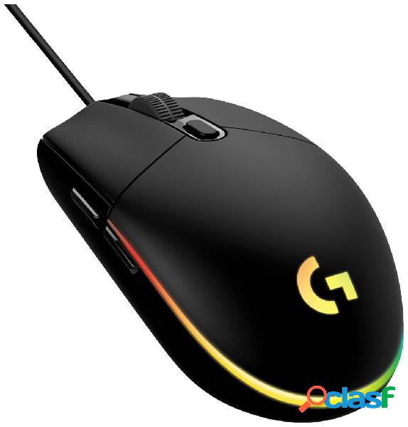 Logitech Gaming G203 LIGHTSYNC Mouse da gioco USB Ottico