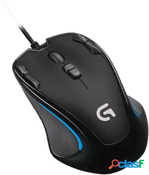 Logitech Gaming G300s Mouse da gioco USB Ottico Nero 9 Tasti