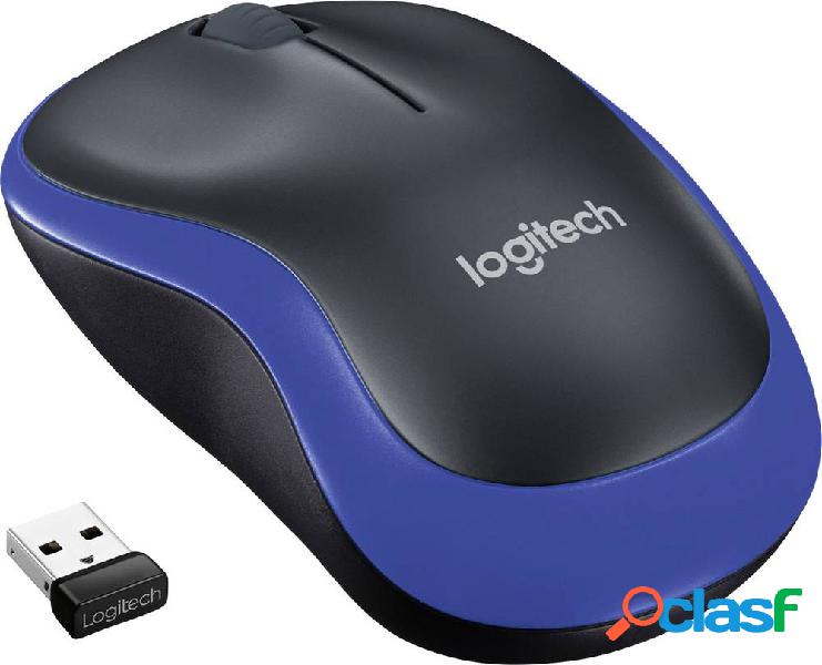Logitech M185 Mouse wireless Senza fili (radio) Ottico Blu 3