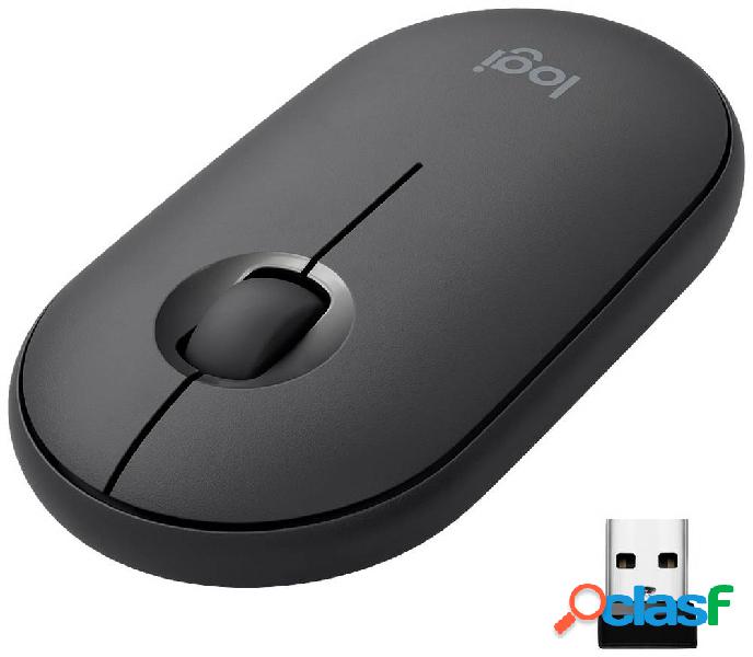 Logitech Pebble M350 Mouse wireless Bluetooth®, Senza fili