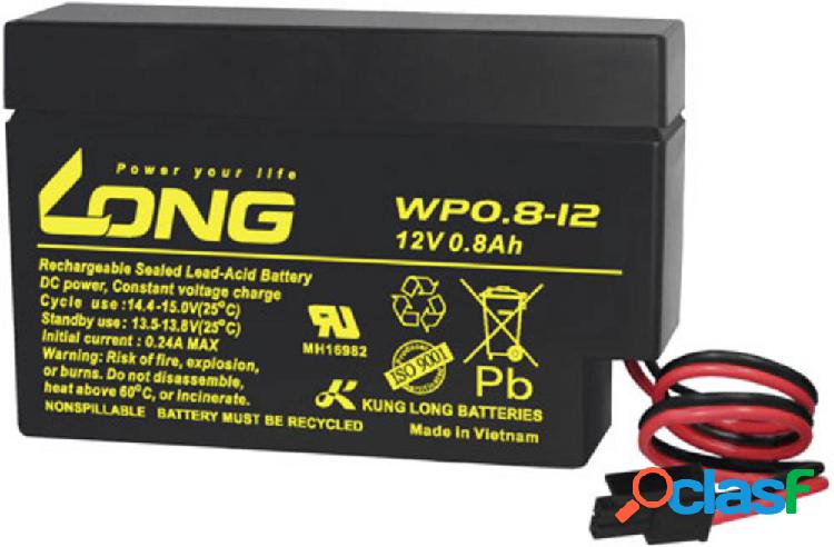 Long WP0.8-12H WP0.8-12H Batteria al piombo 12 V 0.8 Ah