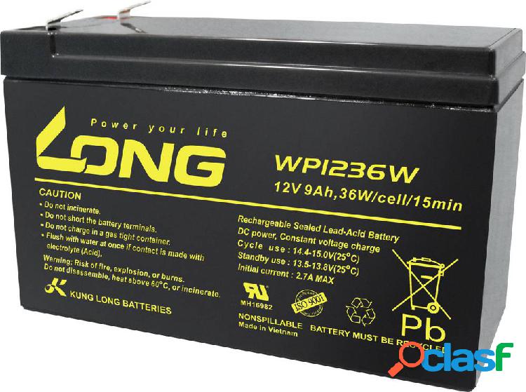Long WP1236W WP1236W Batteria al piombo 12 V 9 Ah Piombo-AGM