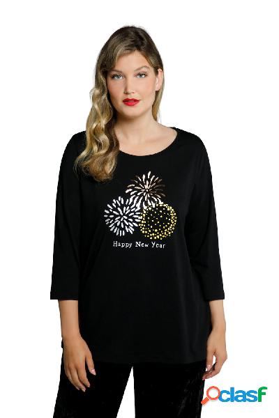 Maglia classica con fuochi dartificio, scollo a girocollo e