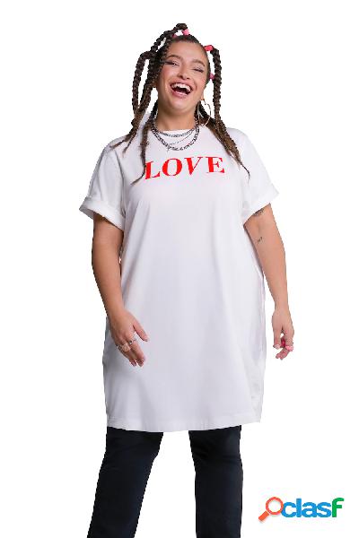 Maglia dal taglio lungo e oversize con LOVE, scollo a