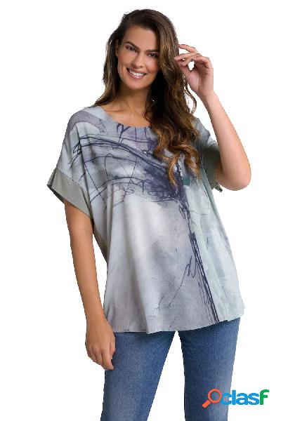 Maglia dal taglio oversize con stampa, scollo a girocollo e