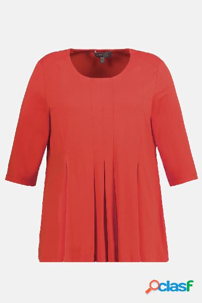 Maglia dal taglio svasato con pieghe decorative, scollo a