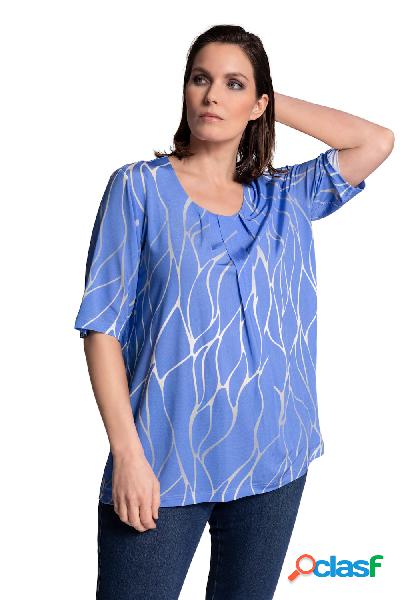 Maglia fluente dal taglio svasato con gradiente di colore,