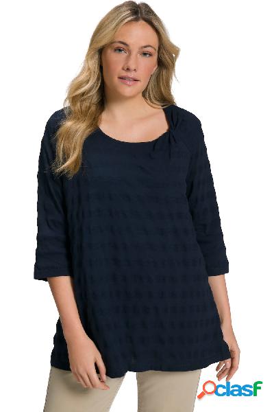 Maglia in cotone biologico con scollo con drappeggio e