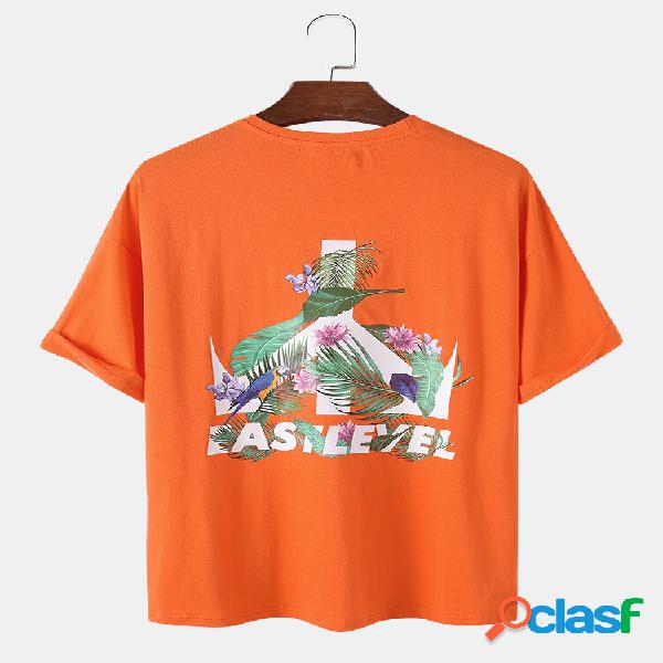 Magliette da uomo in cotone 100% con stampa sul retro a