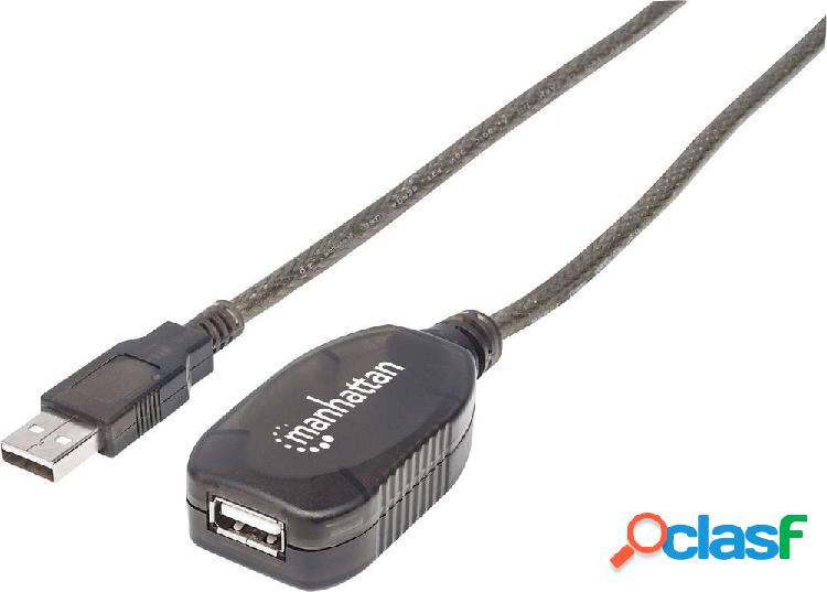 Manhattan Cavo USB USB 2.0 Spina USB-A, Presa USB-A 15.00 m