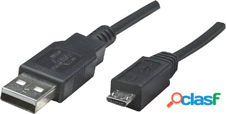 Manhattan Cavo USB USB 2.0 Spina USB-A, Spina USB-Micro-B