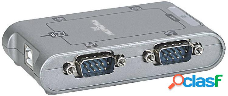 Manhattan USB 2.0 Adattatore [4x Spina SUB-D a 9 poli - 1x