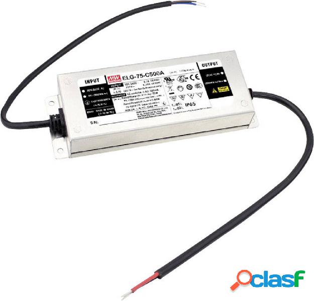 Mean Well Driver per LED Corrente costante 75 W 250 - 500 mA