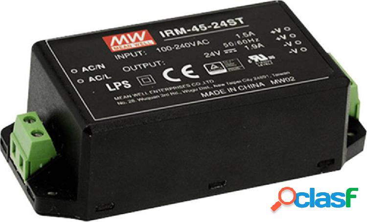 Mean Well IRM-45-24ST Alimentatore da circuito stampato AC /